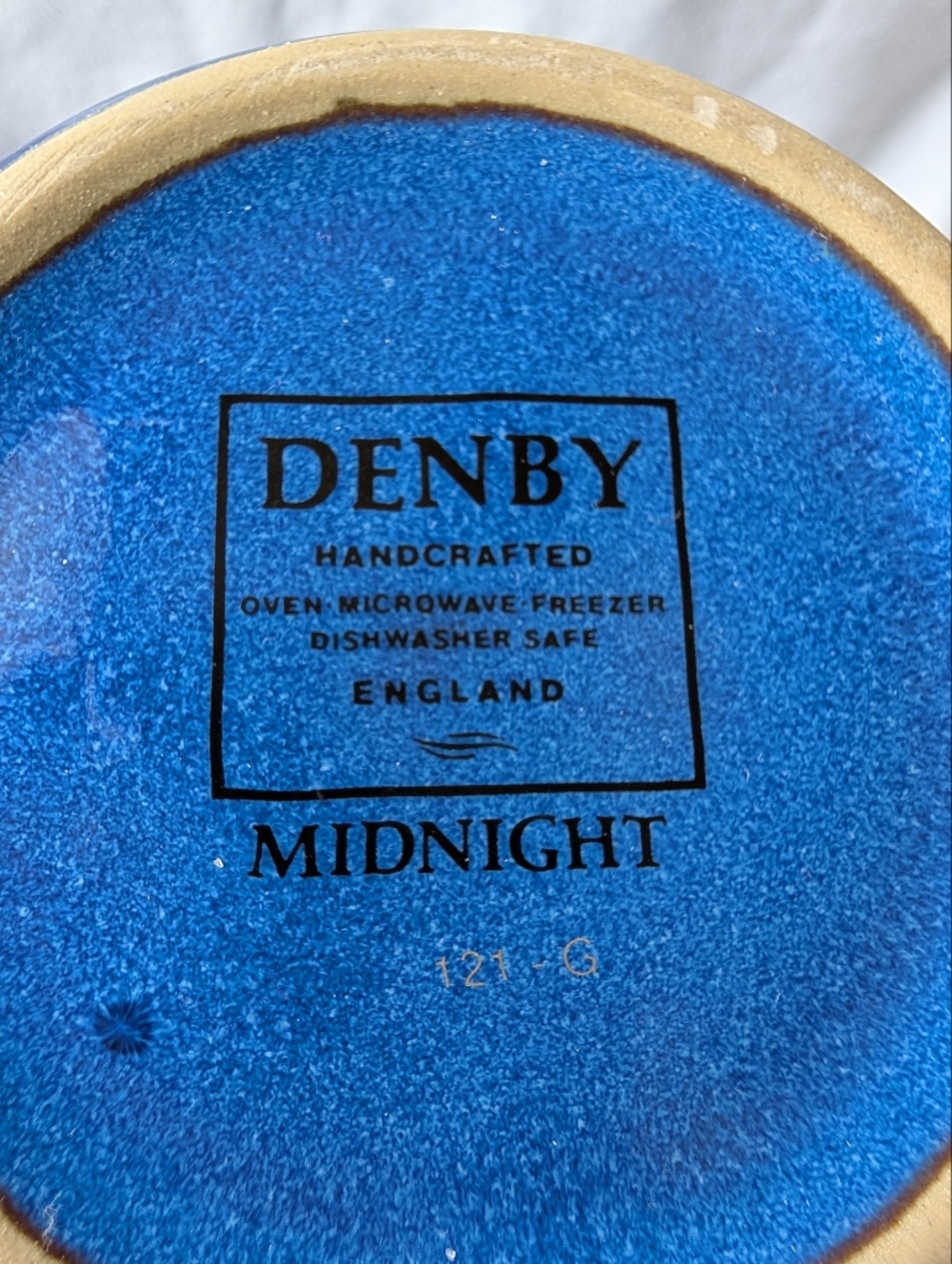 Denby England Midnight Blue Ceramic Coffee Pot Discontinued Vintage - Picture 2 of 16